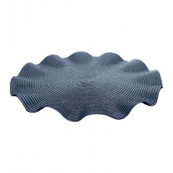 Lugar Americano 38cm de Poliéster Babado Azul Wolff